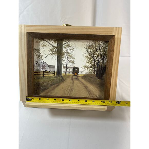 Rustic Framed Billy Jacobs "Headin' Home" Print - 9.5" x 11.5" Country Farmhouse - Picture 3 of 5